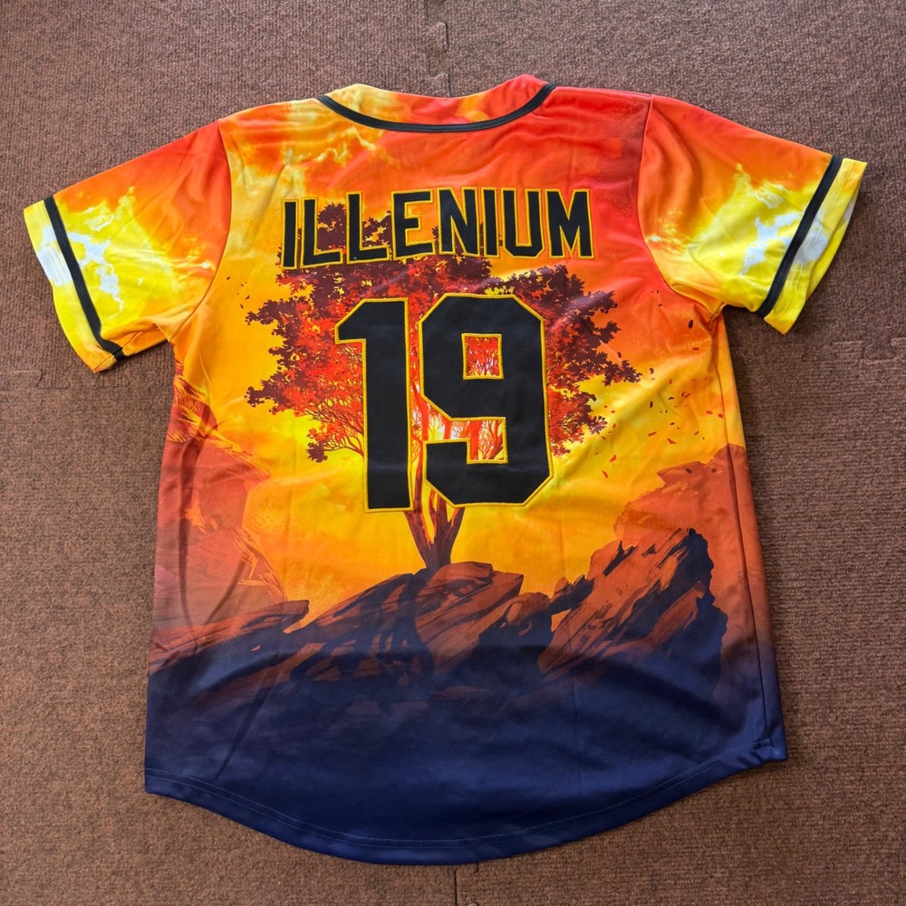 Illenium 2019 Ascend Tour Red Rocks Baseball Jersey Mens Medium Sunset Phoenix